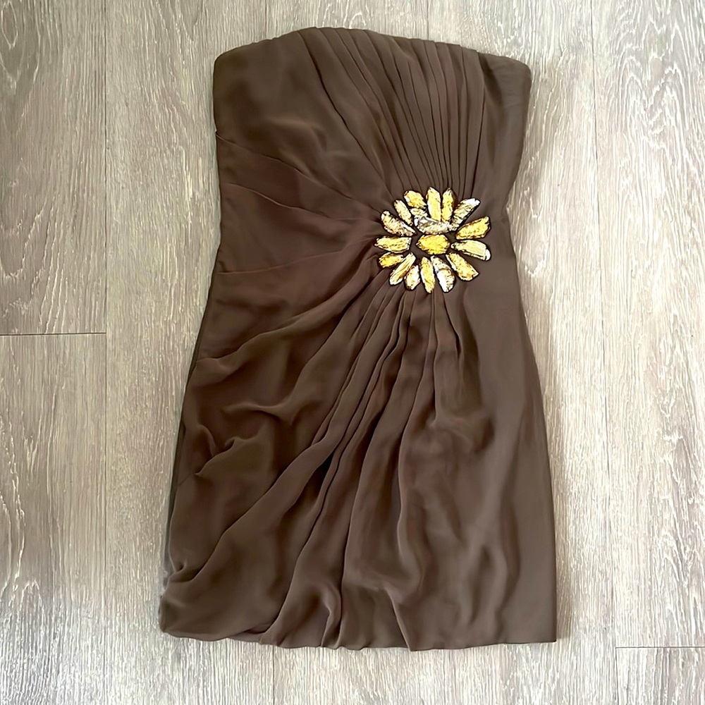 Strapless mini dress